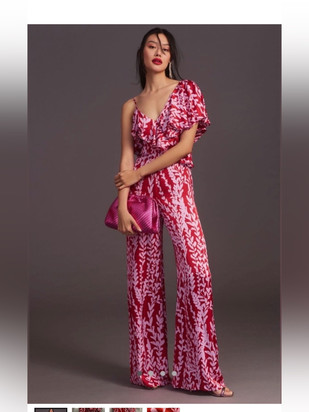 Corey Lynn Calter Ruffled Jumpsuit size small Anthropologie